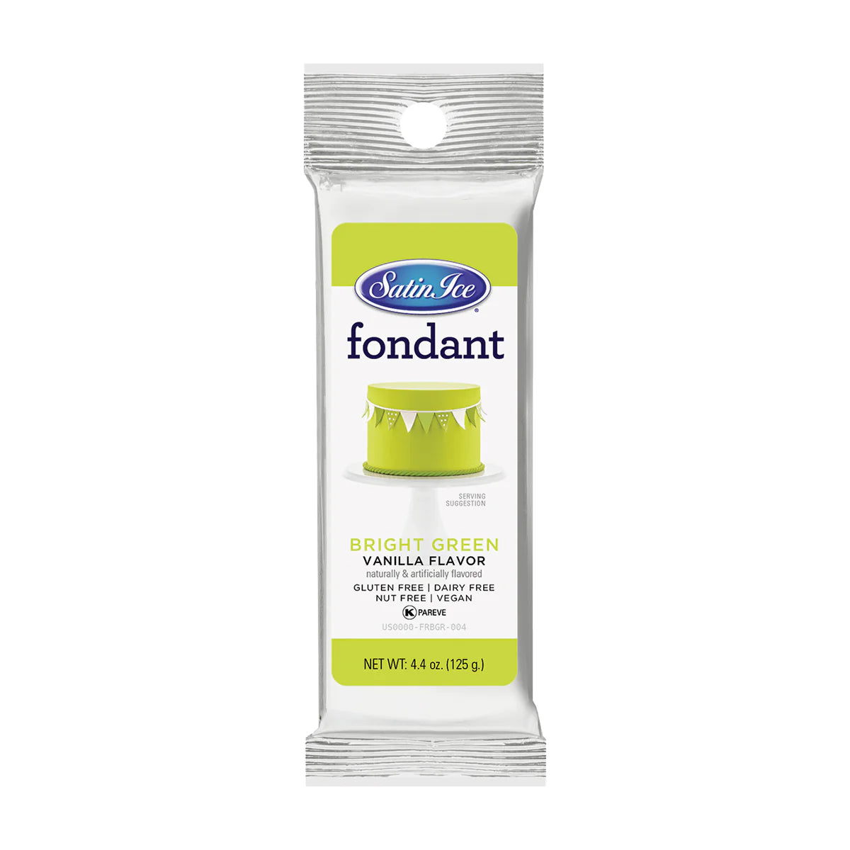 Bright Green Vanilla Fondant 4.4oz