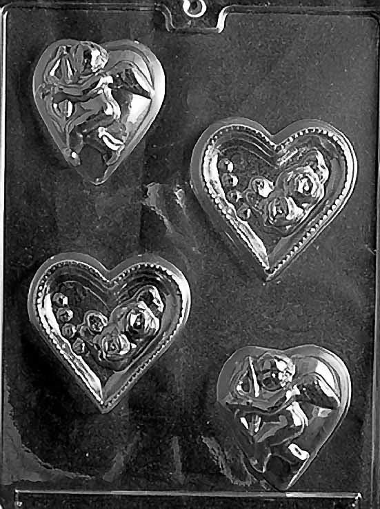 Life of the Party Heart With Rose And Cupid Mold