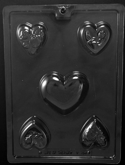 Life Of The Party Assorted Hearts With Flowers Mold