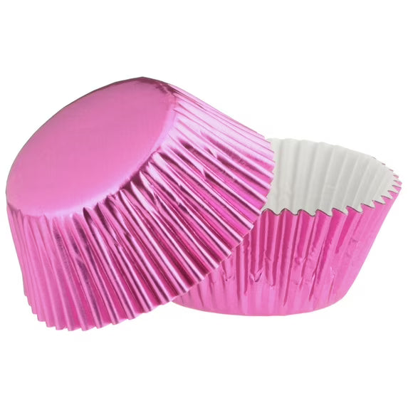 Cupcake Liners Standard Pink Foil 24-Count