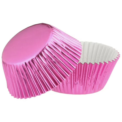 Cupcake Liners Standard Pink Foil 24-Count