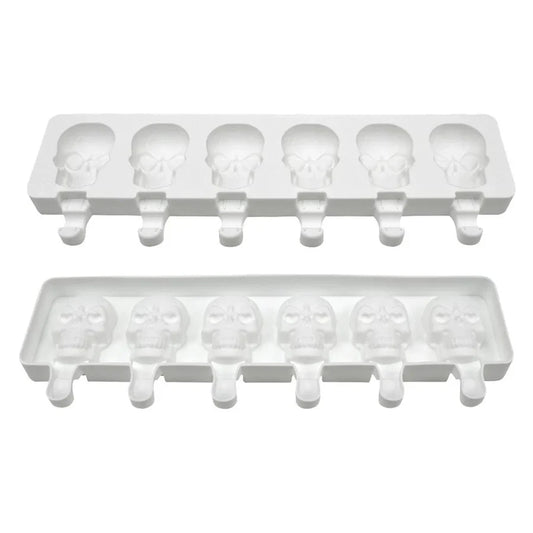 Skull Cakesicle Mold – Halloween Silicone Popsicle & Chocolate Mold