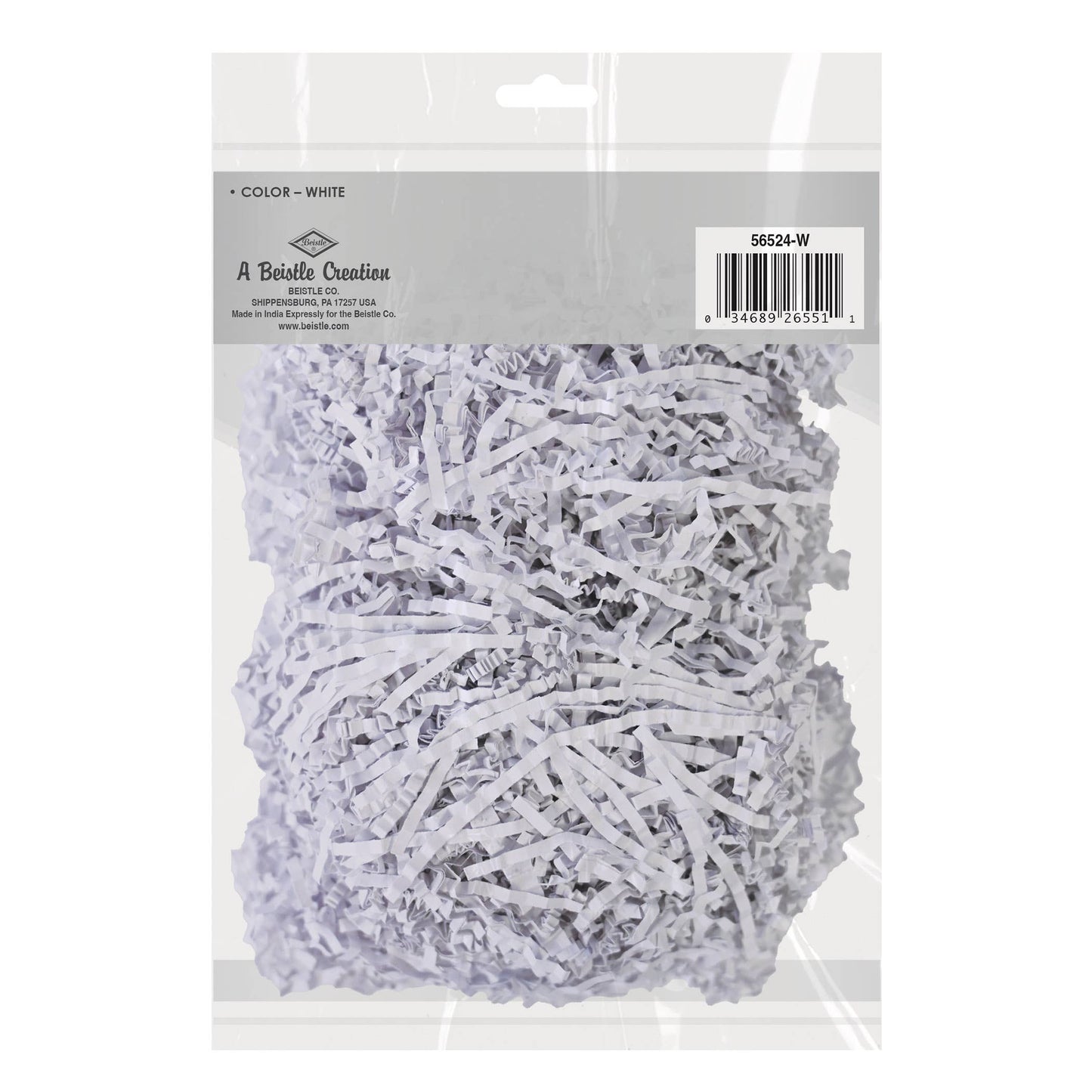 White Crinkle Paper Shreds 2 oz Bag