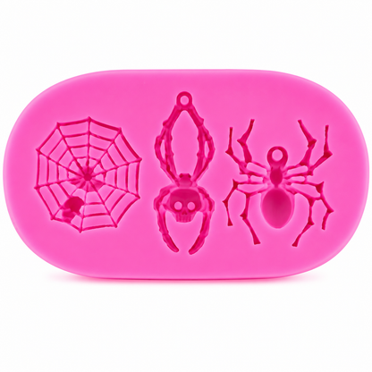 Spider & Spider Web Silicone Mold | Halloween Fondant, Chocolate & Candy Mold