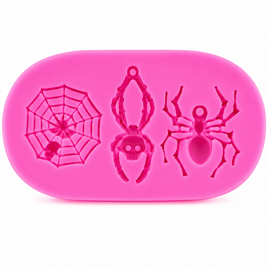 Spider & Spider Web Silicone Mold | Halloween Fondant, Chocolate & Candy Mold