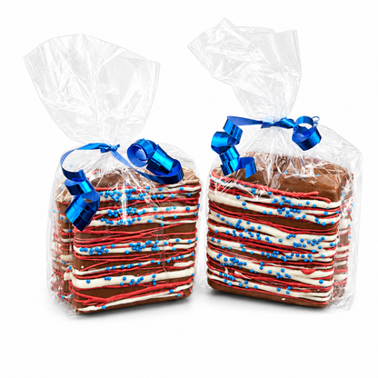 Candyland Chocolate Drizzled Graham Stacks