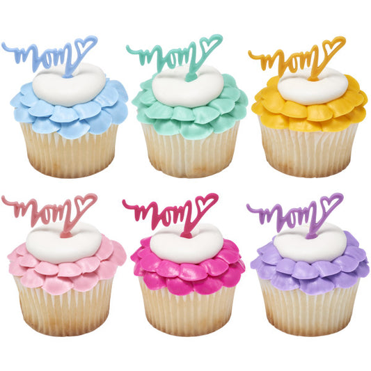 Mothers Day Mom Decopics 6 Count