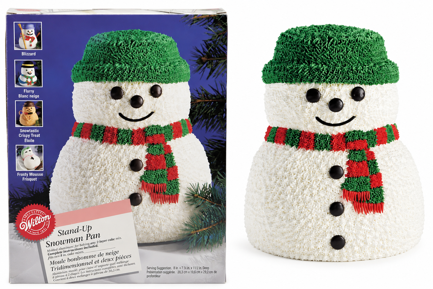 Wilton Stand-Up 3D Snowman Cake Pan #2105-2047 Rice Krispies Treat Mold New Vintage