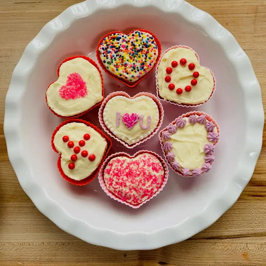 Bakelicious Silicone Cupcake Liners Heart, Set 12, 3"