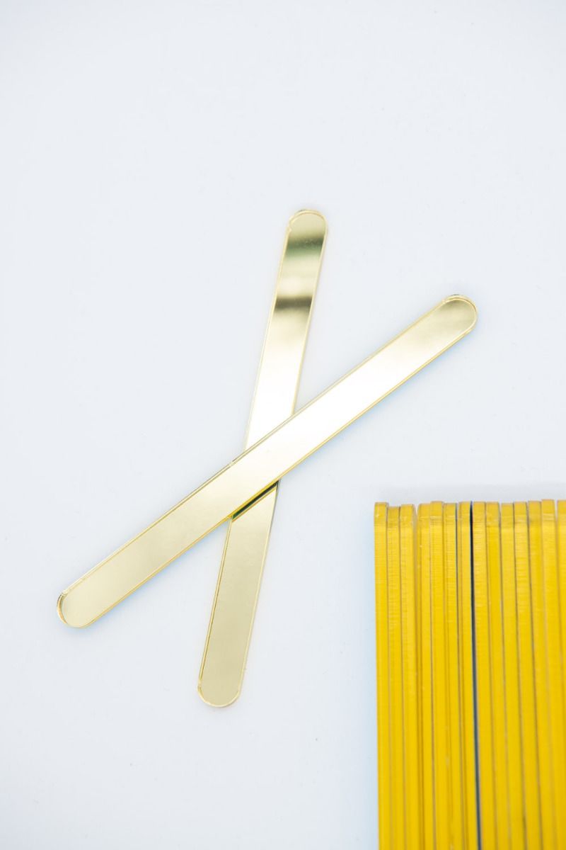 Popsicle Sticks Gold Mirror