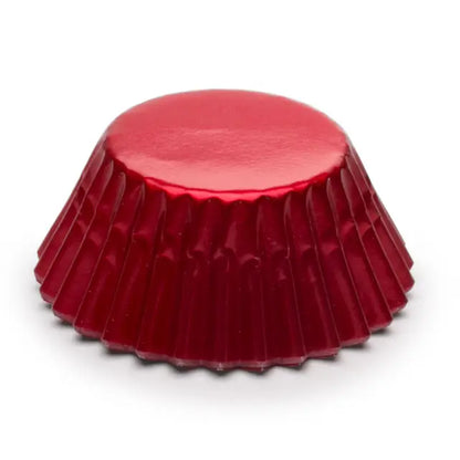 Cupcake Liners Mini Red Foil 48-Count