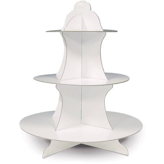White 3-Tiered Cupcake Stand