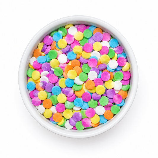 Large Dot Sprinkles – Pastel Sequin Confetti 4 oz