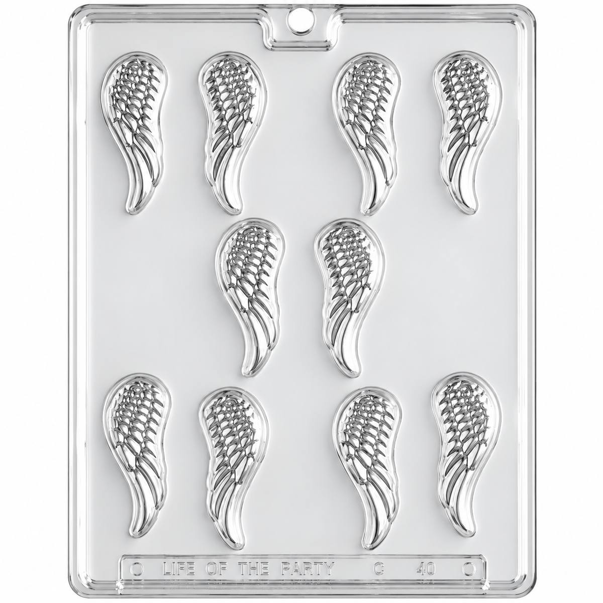 Small Angel Wing Chocolate Mold – 10 Cavity