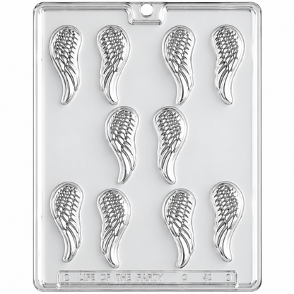 Small Angel Wing Chocolate Mold – 10 Cavity
