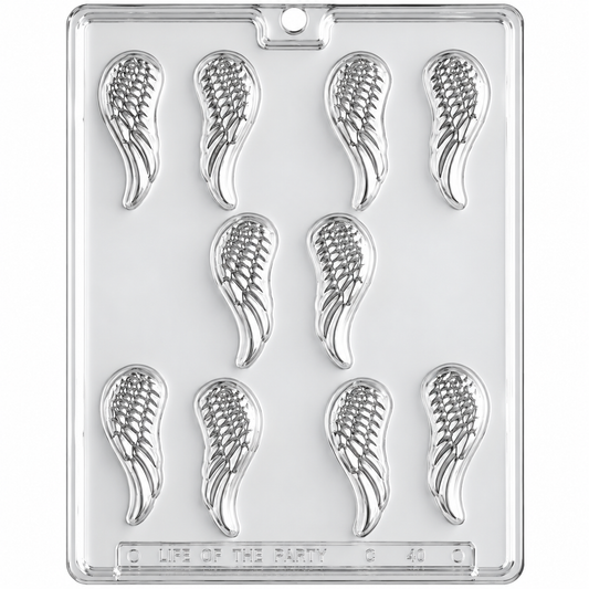 Small Angel Wing Chocolate Mold – 10 Cavity