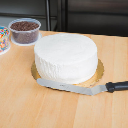 Ateco 7" Offset Icing Spatula with Plastic Handle – Stainless Steel Cake Decorating Spatula