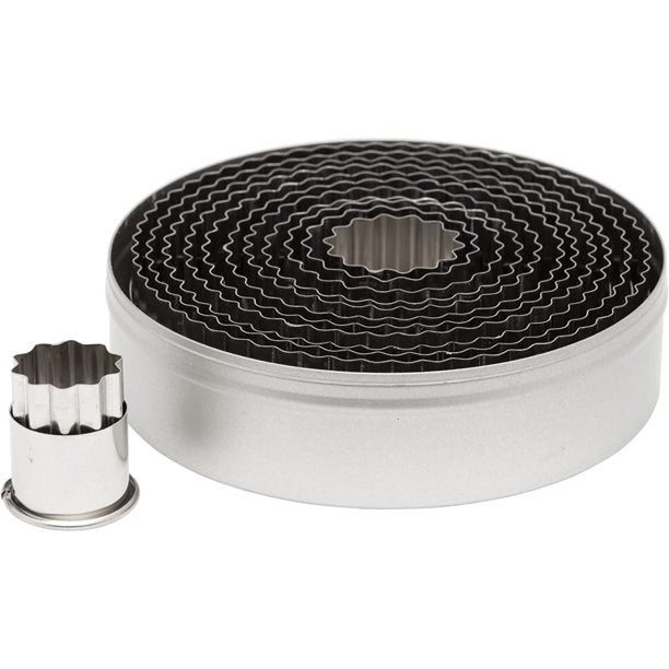 ATECO Round Cutters Fluted 12 Pc Set