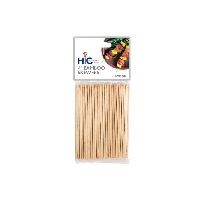 Bamboo Skewers 4in, Pack Of 100