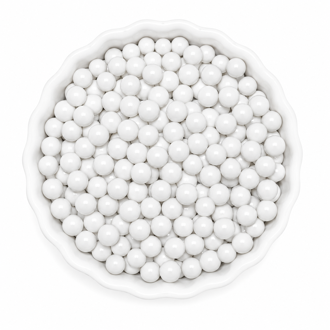 White Chocolate Pearls with Crispy Shell for Vintage & Lambeth Cakes – 10mm