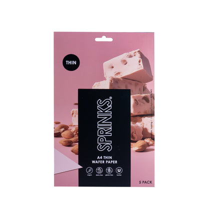 Wafer Paper White Rectangle - A4 size (Pack of 5)