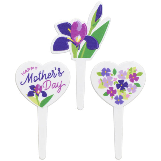 Mother’s Day Cupcake Picks – Floral & Happy Mother’s Day Cake Toppers