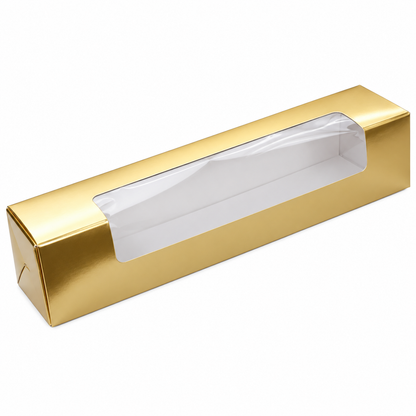 Gold Macaron & Candy Window Box – 7.75 Inch, 5 Count