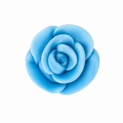 Blue Mini Roses Icing Toppers 40ct