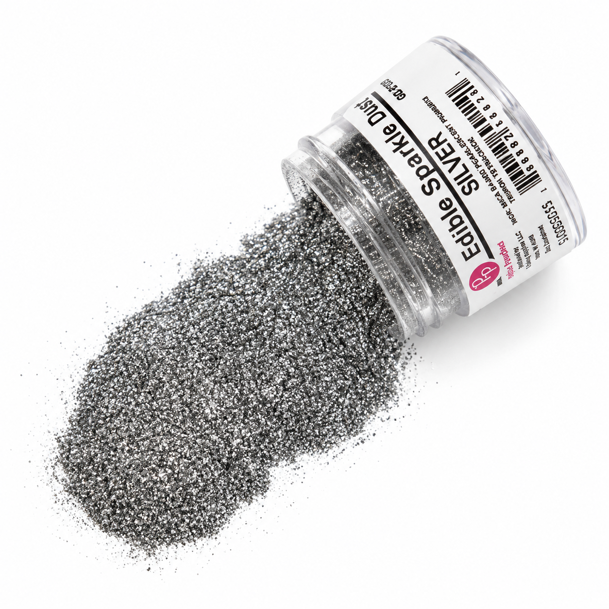 Edible Sparkle Glitter Silver .25 Oz