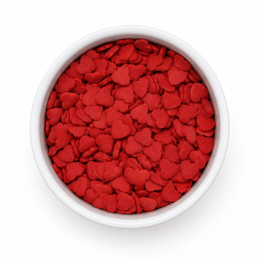 Jumbo Red Hearts Confetti Sprinkles 6 oz