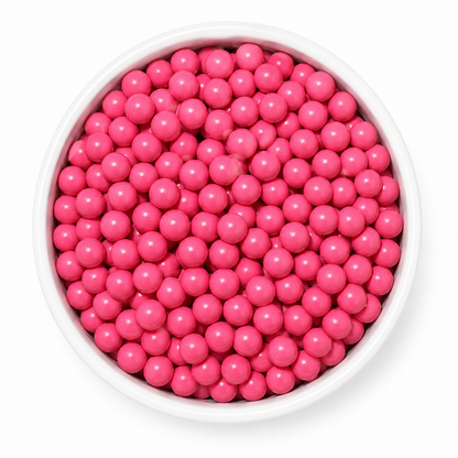 Bubblegum Pink Chocolate Candy Pearls with Crispy Shell – Edible Dragées for Cakes & Cupcakes