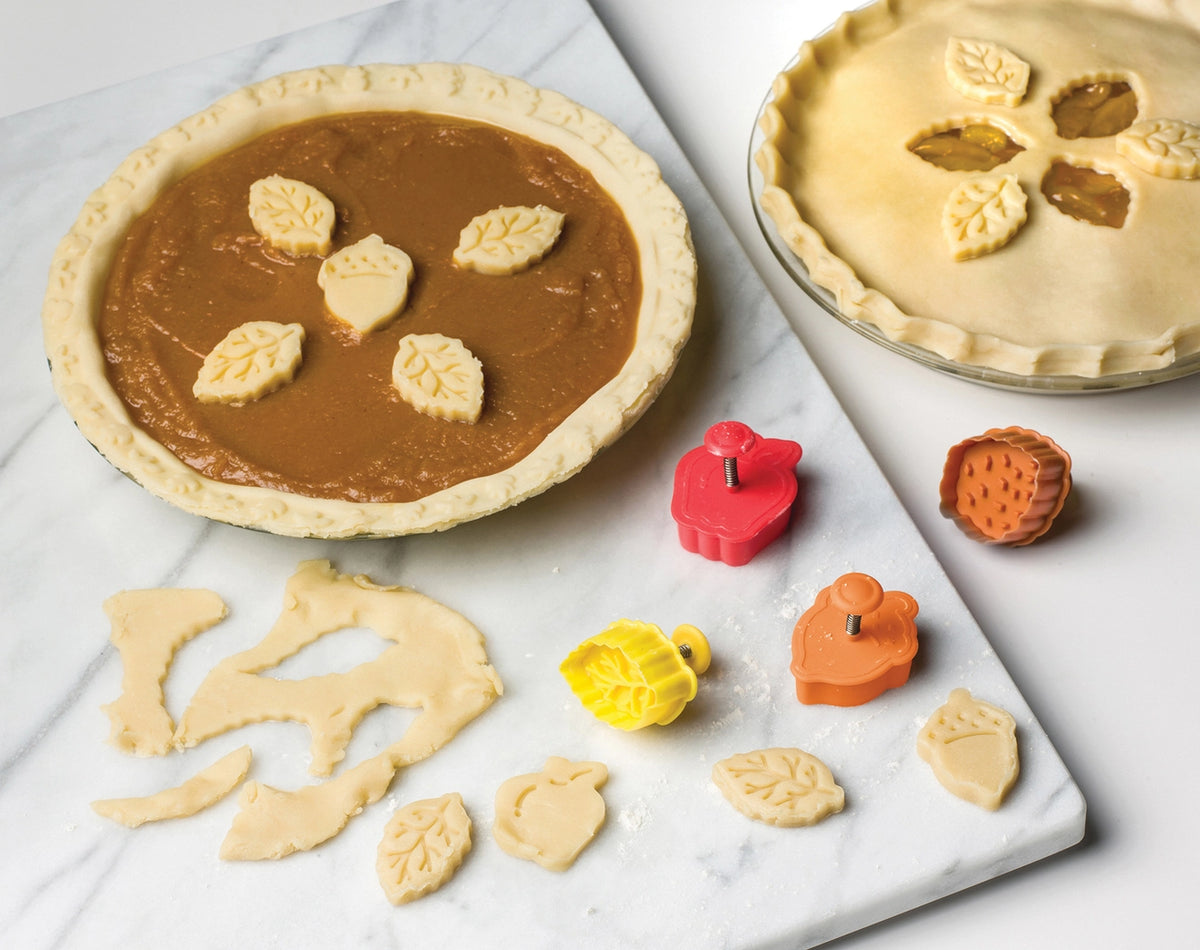 Fall Pie Crust Cutter Set – Autumn Pie Decorating Cutters for Thanksgiving Baking