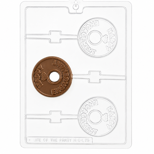 Life Of The Party Happy Engagement Lollipop Mold 3 Cavity