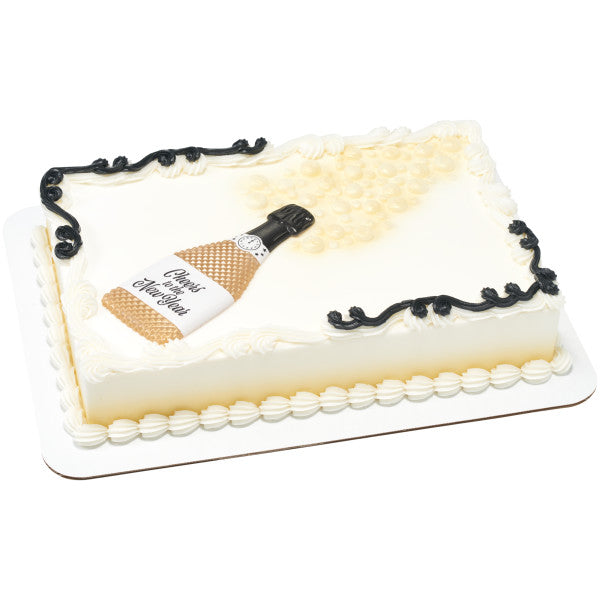 New Years Eve Champagne Bottle Cake Topper