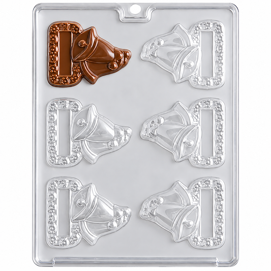 Wedding Bells Chocolate Place Card Holder Mold – 6 Cavity