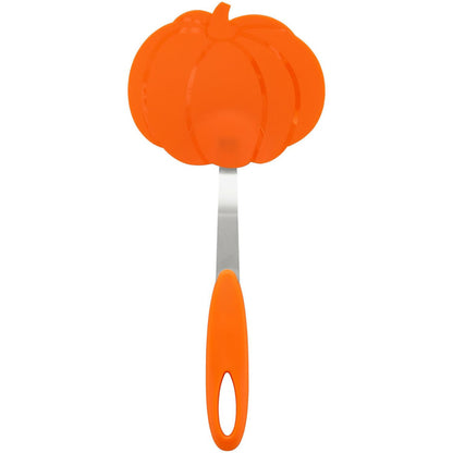 Fall or Halloween Large Pumpkin Plastic  Spatula with Silicone Handle