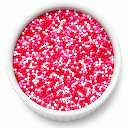 Pink Red & White Nonpareils