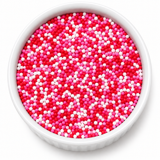 Pink Red & White Nonpareils