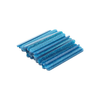 Blue Glitter Popsicle Sticks 12 count
