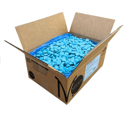 Merckens Blue Chocolate Wafers 25lbs Bulk Case