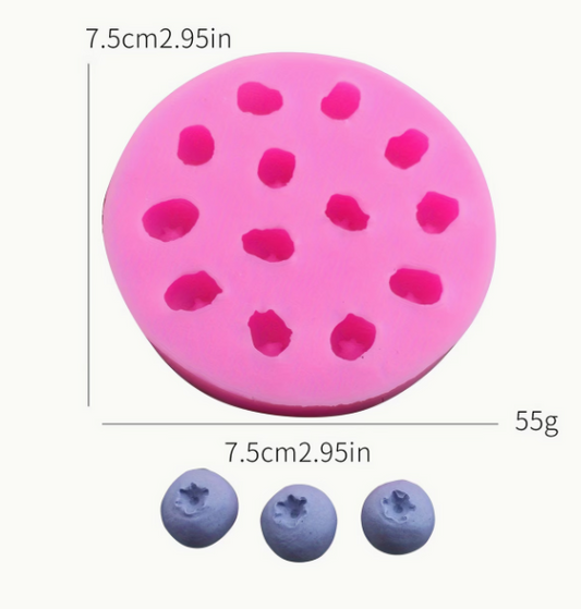 Blueberry Silicone Candy Mold Mini Fruit Chocolate & Gummy Mold