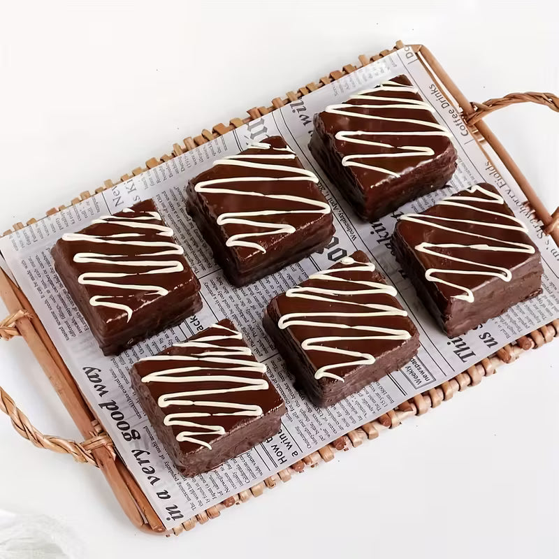 Silicone Square Baking Pan for Brownies, Rice Krispies, Cakes 6 Cavities