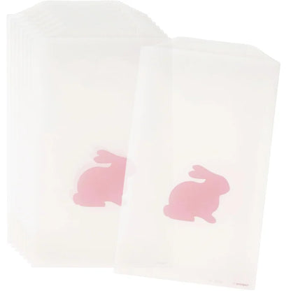 Pink Bunny Easter Glassine Treat Bags 8ct