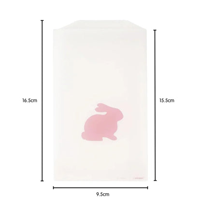 Pink Bunny Easter Glassine Treat Bags 8ct