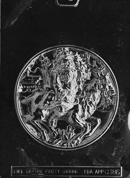 St Nicholas Riding Reindeer Chocolate Santa St Nick Mold Disc