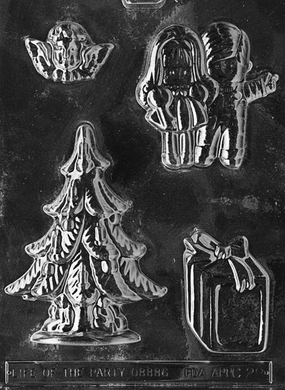Christmas Tree, Children & Gift Chocolate Candy Mold
