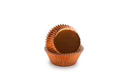 Cupcake Liners Standard Orange Foil 32-Count