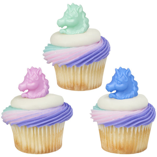Unicorn Cupcake Rings Assortment of 3