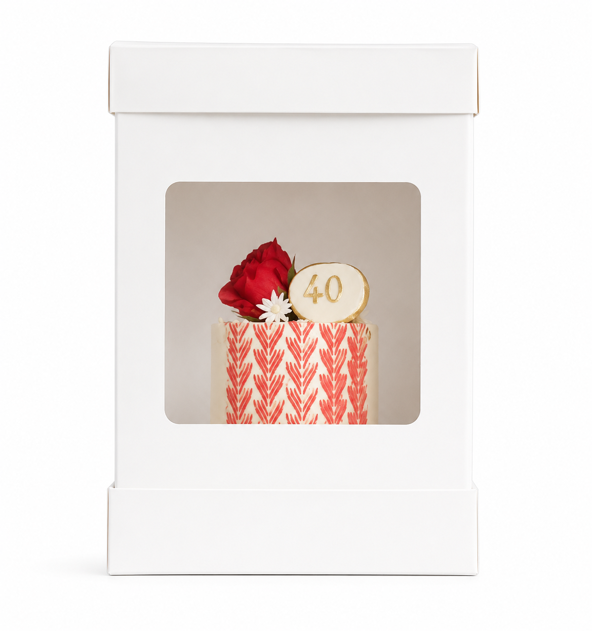 Tall Cake Box with Window – Extra Tall Bakery Box for Layer Cakes 8x8x14