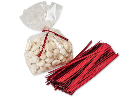 Clear Twist Ties 6" 100-count